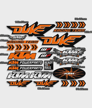 KTM Motor Stickers Set - Waterdicht Vinyl Decoratie voor Duke & Adventure Modellen