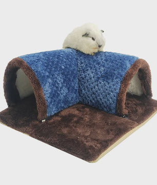 Pluche Hamster Speeltunnel - Warm Hol voor Kleine Huisdieren