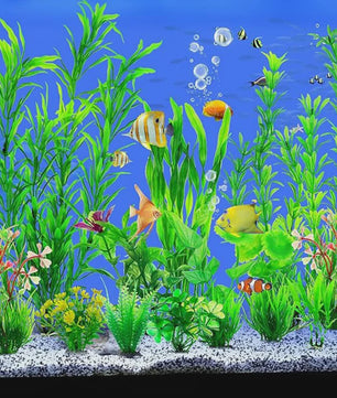 10 Delige Set Aquarium Planten Decoratie - Kunststof Waterplanten voor Vistank
