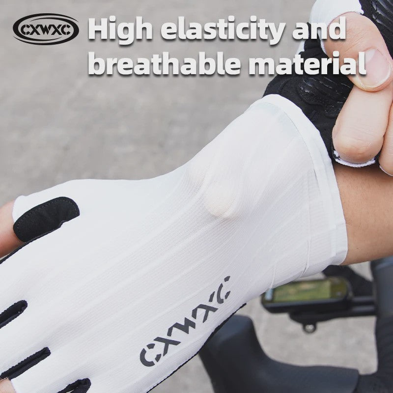 CXWXC Half Finger Fiets Handschoenen - Ademend, Anti-slip & Verlengde Polssteun voor Heren & Dames