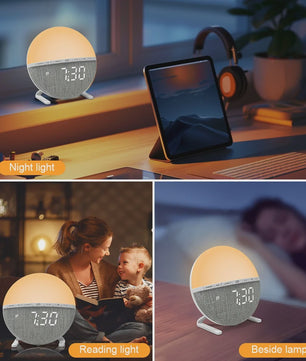 Sunrise Wekker met Wake-up Light, Nachtlamp en Sfeervolle Zonsopgang Simulatie