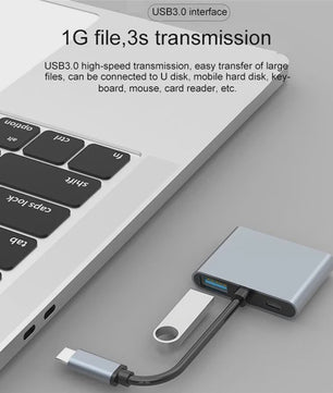 4-in-1 USB-C Hub Docking Station met 4K@60Hz HDMI, PD 100W en USB 3.0