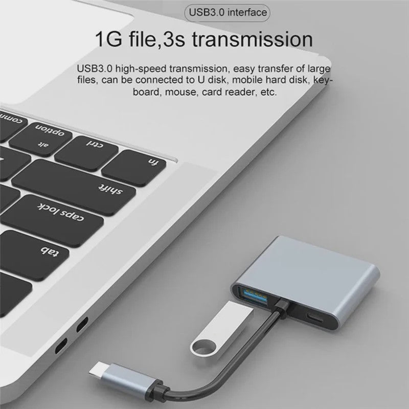 4-in-1 USB-C Hub Docking Station met 4K@60Hz HDMI, PD 100W en USB 3.0