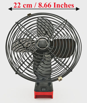 Krachtige 18V Accu Ventilator - Metaal, Camping & Buiten Gebruik - Compatibel met Makita, Dewalt, Milwaukee