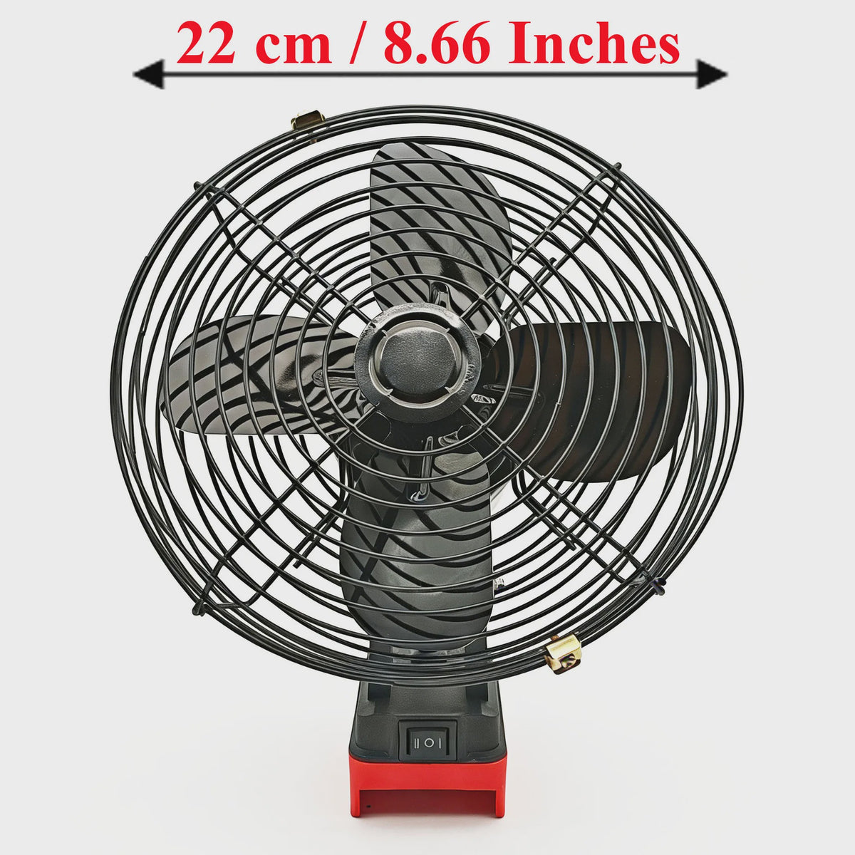 Krachtige 18V Accu Ventilator - Metaal, Camping & Buiten Gebruik - Compatibel met Makita, Dewalt, Milwaukee