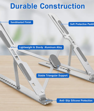 Verstelbare Laptopstandaard - Ergonomisch & Opvouwbaar Bureau Accessoire