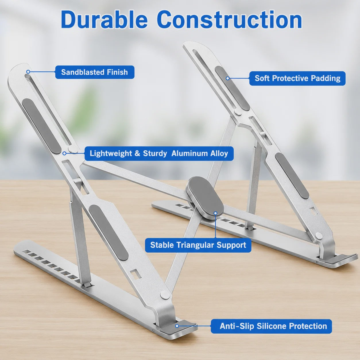 Verstelbare Laptopstandaard - Ergonomisch & Opvouwbaar Bureau Accessoire