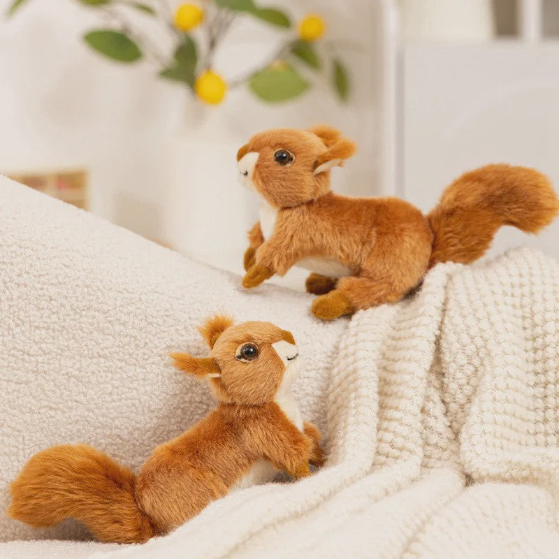 Schattige Zittende Eekhoorn Pluche Knuffel - Perfect Cadeau voor Kinderen