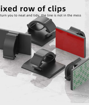 30x Kabel Organizer Clips - Draad Beheer voor Bureau, Auto & Thuis