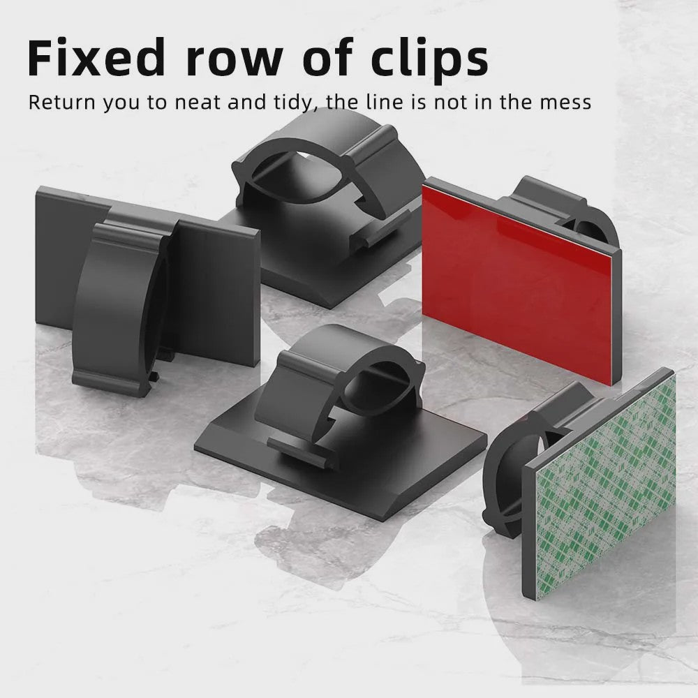 30x Kabel Organizer Clips - Draad Beheer voor Bureau, Auto & Thuis