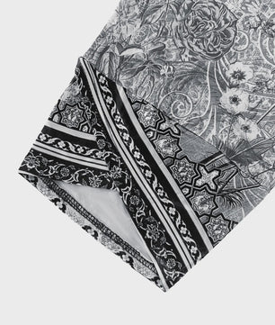 Plus Size Wijde Leg Broek Dames met Bloemenprint