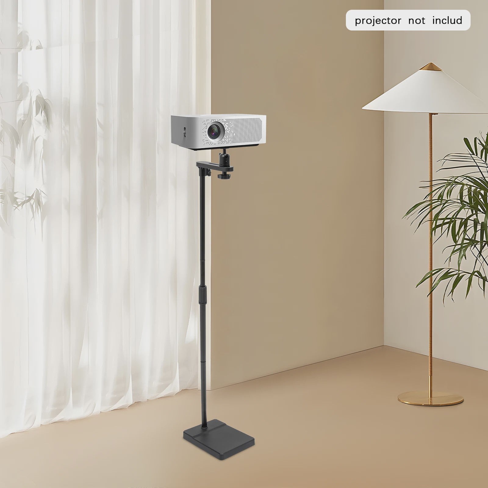 Verstelbare Projector Vloerstandaard 122-154 cm met 360° Draaibare Kop