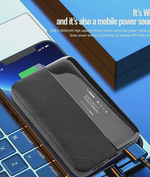 KuWFi 4G Pocket WiFi Router - 150Mbps Mobiele Hotspot met 6000mAh Batterij & SIM-kaart