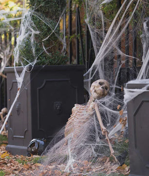 Halloween Spinnenweb Decoratie met Spinnen - Creëer een Griezelige Sfeer