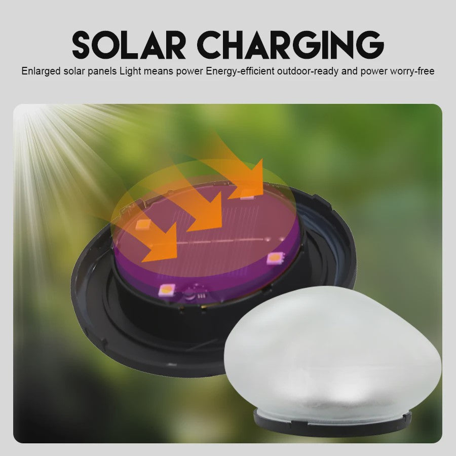 Solar Tuinlamp Steen - Decoratieve LED Verlichting voor Buiten