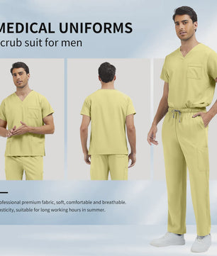 Niaahinn Heren Scrubs Set - Medische Werkkleding voor Ziekenhuis & Zorgprofessionals