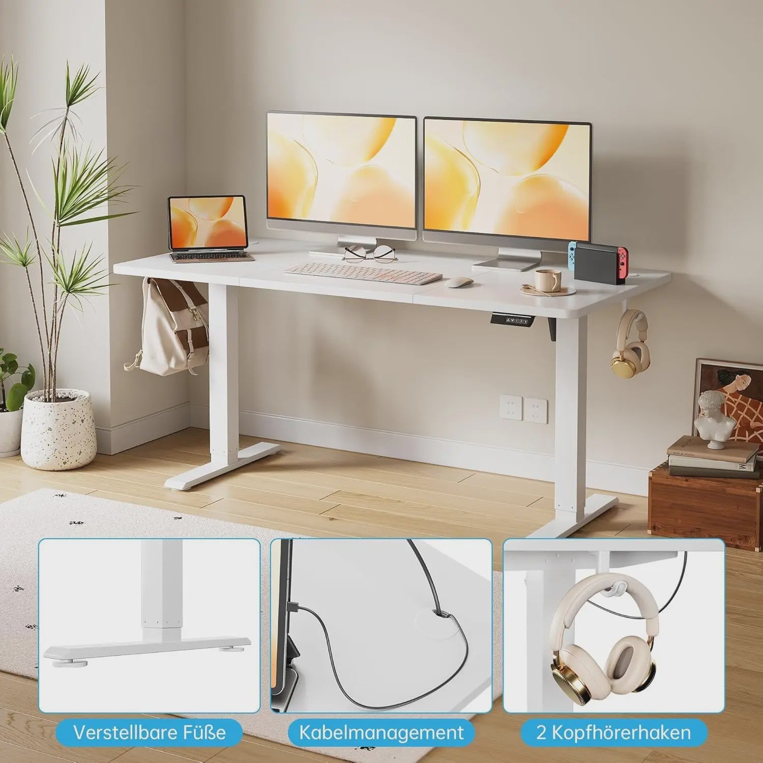 Elektrisch In hoogte Verstelbaar Bureau met Geheugenfunctie - Ergonomisch en Stil