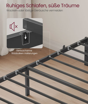 VASAGLE Metalen Bedframe - Modern, Stijlvol en Ruimtebesparend