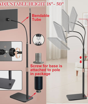 Roodlichttherapie Lamp met Verstelbare Standaard - 660nm & 850nm NIR LED