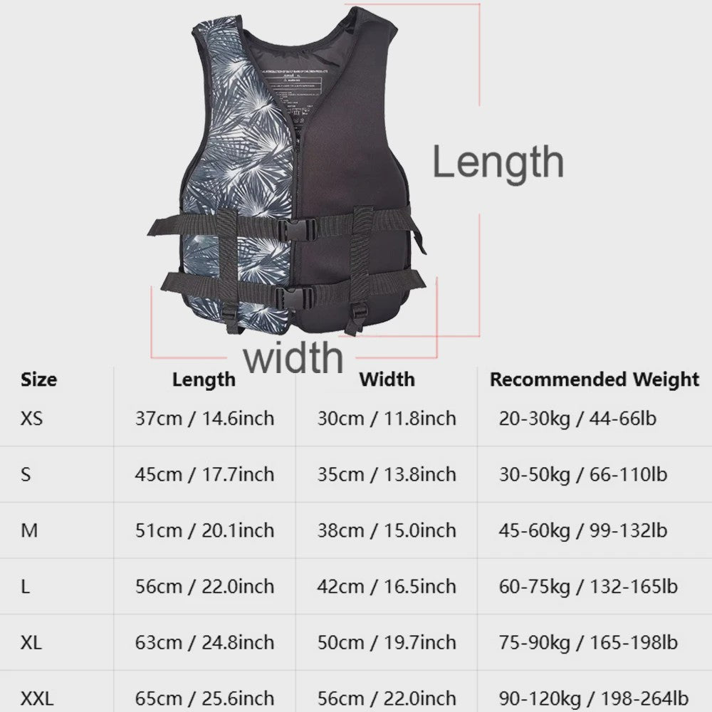 Neopreen Reddingsvest Volwassenen EN12402-4 | 20-120kg | Diverse Watersporten