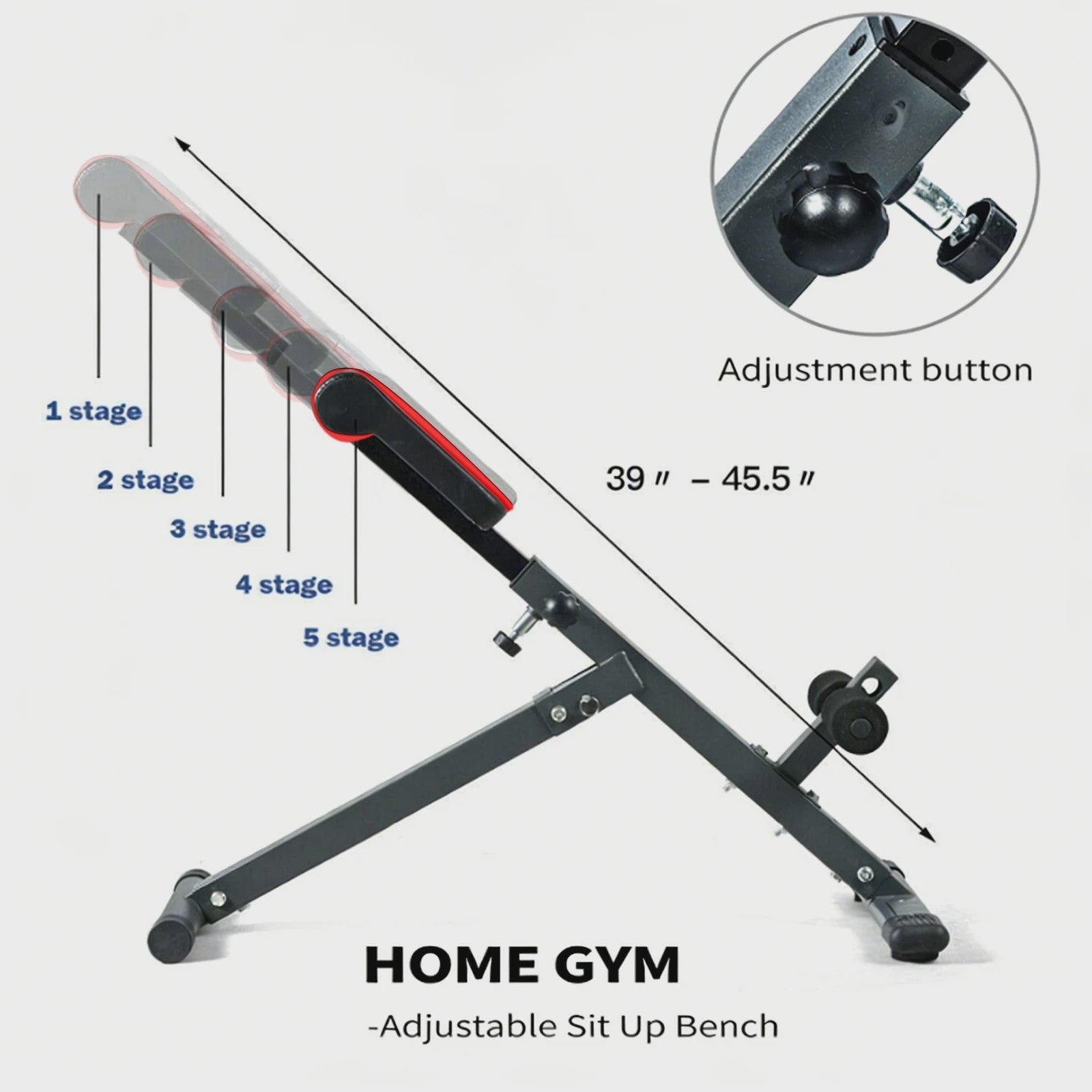 Opvouwbare Fitness Roman Bench: Rugtrainer & Buikspierbank met 150kg Belasting