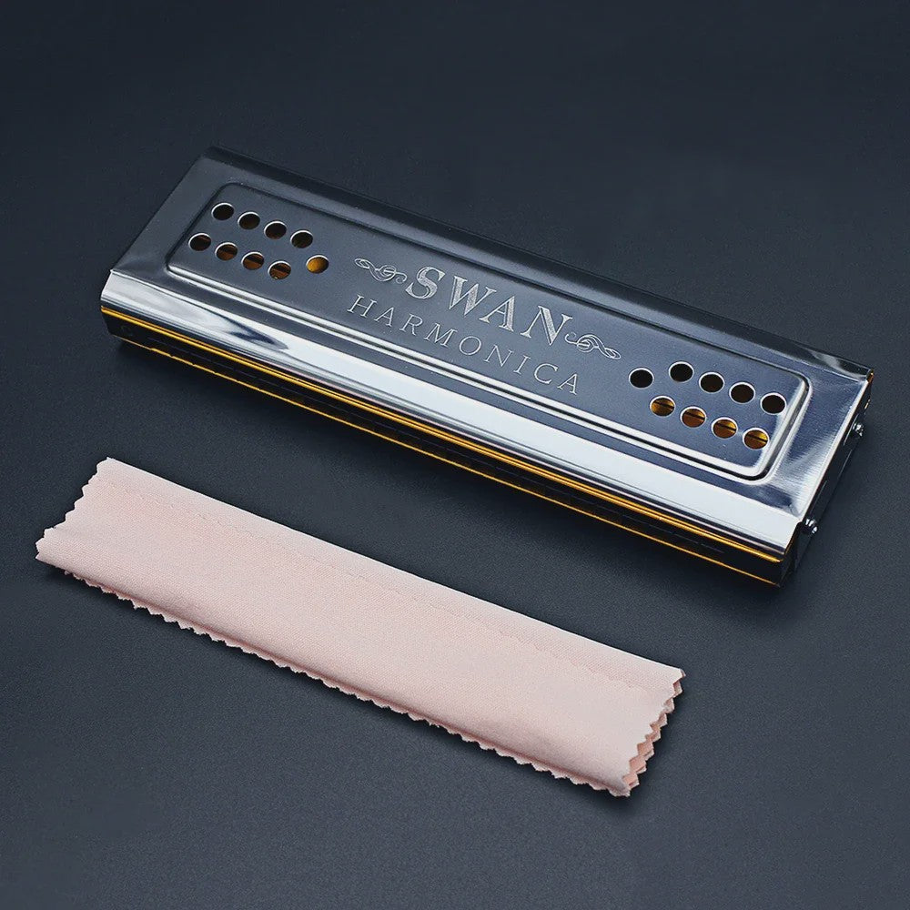 SWAN 24-Gats Tremolo Harmonica - Dubbelzijdig C/G Toets - Muziekinstrument