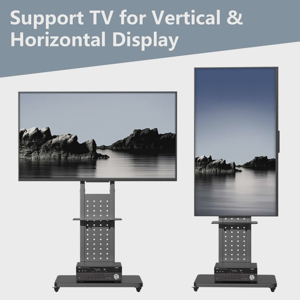 Verrijdbare TV Standaard voor 32-65 Inch TV's | In Hoogte Verstelbaar | VESA 600x400mm