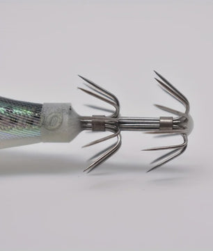 5x Visloodjes Set - Glow-in-the-Dark Kunstaas met 3D Ogen - Realistisch Garnalen, Inktvis, Octopus - Hard Bait Jig Lures met Haken