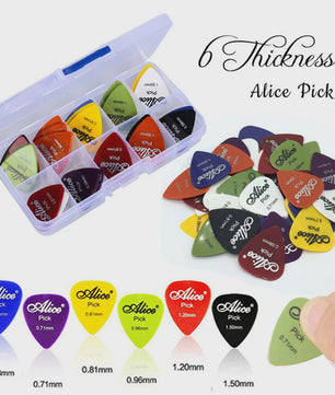 Alice Gitaar Plectrum Set - Diverse Diktes (0.58mm t/m 1.50mm) - 12/24/50/100 Stuks
