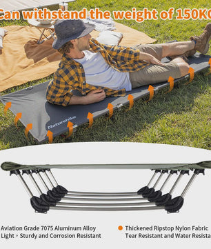 Naturehike Ultralichte Opvouwbare Camping Cot - Draagbaar Kampeerbed voor Buiten