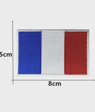 Franse Vlag Patches met Klittenband - Geborduurd Embleem