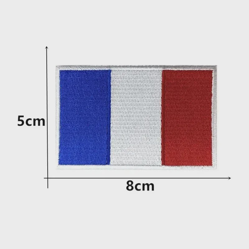 Franse Vlag Patches met Klittenband - Geborduurd Embleem
