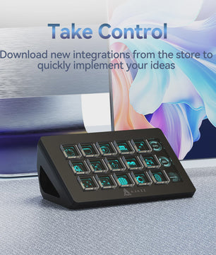 AJAZZ AKP153 Programmeerbare Macro Console met Visueel LCD Scherm voor Gaming, Kantoor, Streaming en Videobewerking