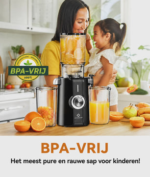 Krachtige Slow Juicer met 200W Motor en Extra Brede Opening - BPA-Vrij