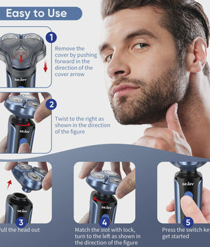 Elektrisch Scheerapparaat voor Mannen: 5-in-1 Multifunctioneel, Waterdicht & Oplaadbaar