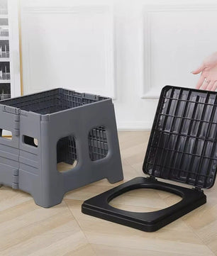 Draagbaar Toilet met Deksel - Sterk en Compact voor Kamperen, Wandelen & Boottochten