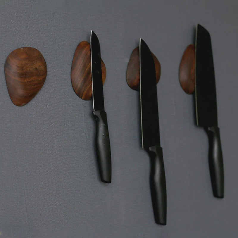 Magnetische Messenhouder Hout - Wandmontage, Keuken Organizer