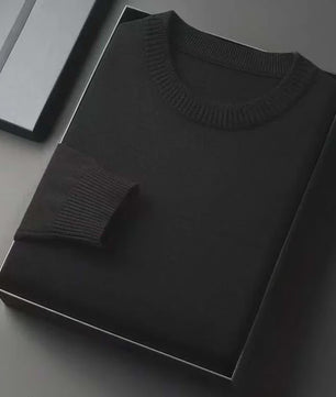 Heren Klassieke Gebreide Pullover Trui met Ronde Hals - Zacht & Lichtgewicht Casual Herentrui