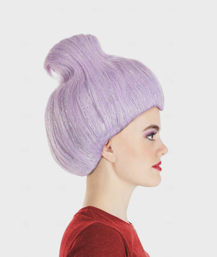 HAIRJOY Lila Sprookjesfee Pruik - Kort Synthetisch Haar met Glitters voor Carnaval & Cosplay