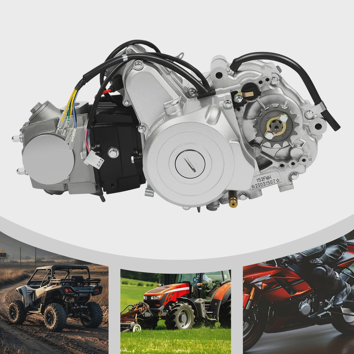 125cc 4-Takt Semi-Automatische Motor met Elektrische Start & Reverse voor ATV, Quad, Go-Kart
