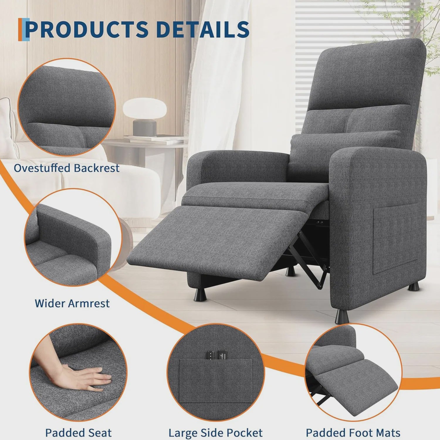 Elektrische Relaxfauteuil met Massage en Verwarmingsfunctie - Comfortabel en Verstelbaar