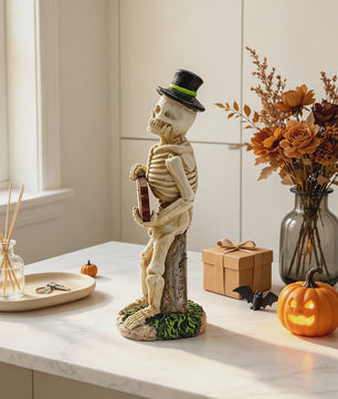 Halloween Skelet Figuur met 'Spooky' Bord - Spookachtige Decoratie voor Huis & Feest