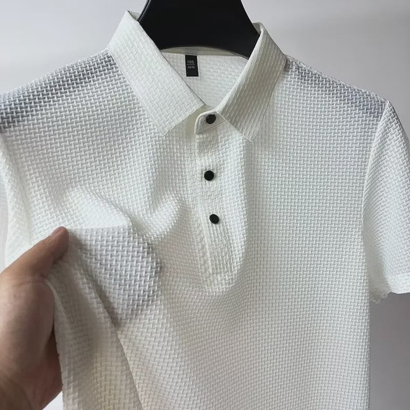 Heren Zomer Polo Shirt Korte Mouw Ademend Sneldrogend Mesh Zakelijk Casual