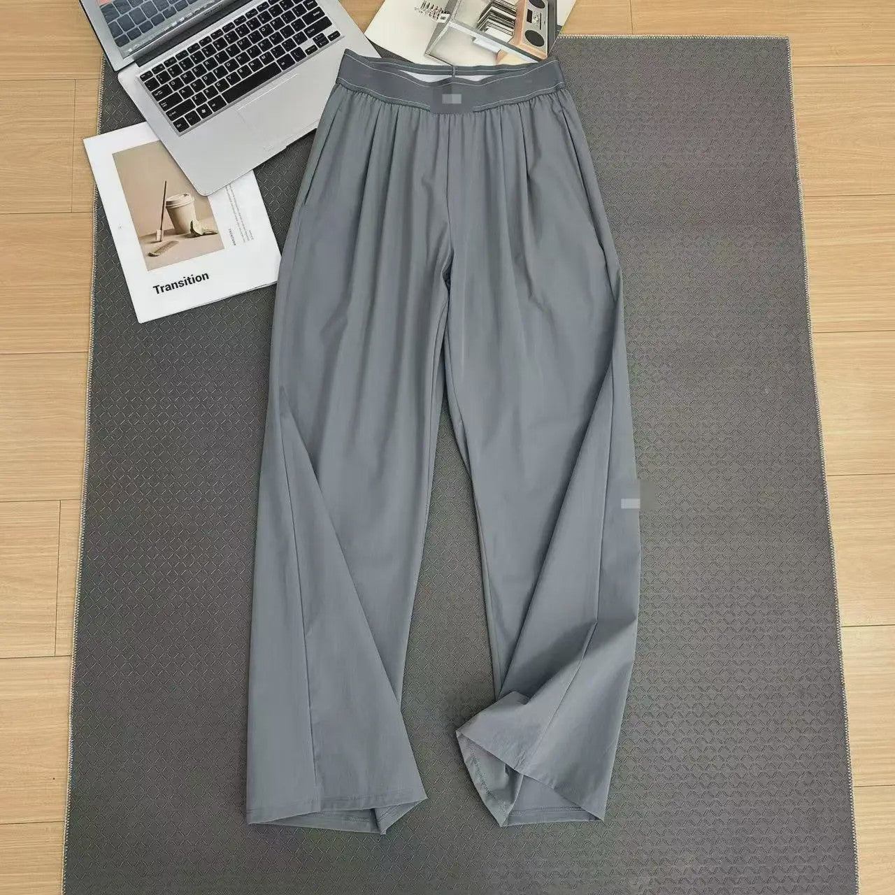 Dames Wijde Leg Broek - Hoge Taille, Ademend & Comfortabel voor Yoga en Casual Gebruik