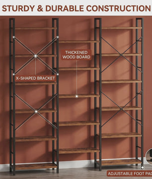 Stellingkast met 17 Vakken en Verstelbare Planken - Metaal Frame Boekenkast