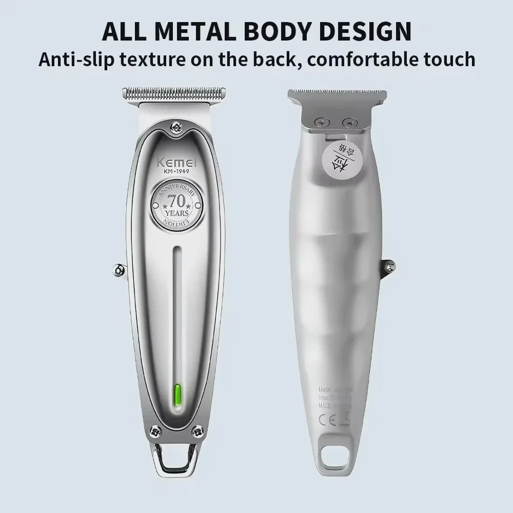 Kemei KM-1949 All Metal Hair Clipper & KM-2028 Shaver Set - Professioneel Draadloos Trimmer & Scheerapparaat