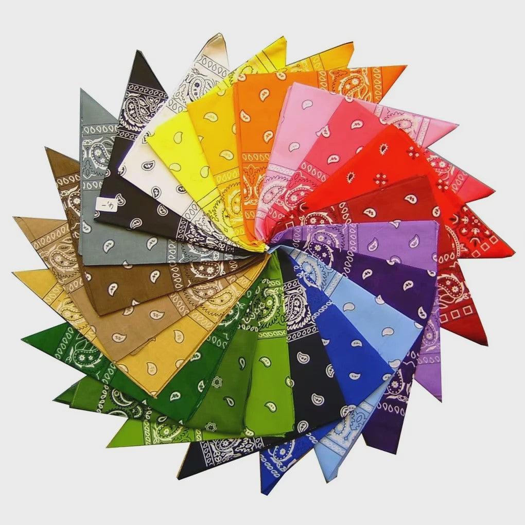 Modieuze Katoenen Bandana Sjaal 54x54cm - Paisley Print voor Dames & Heren