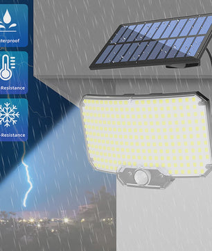 Krachtige Solar Buitenlamp met Bewegingssensor - 366 LED's, IP65 Waterdicht voor Tuin & Huis