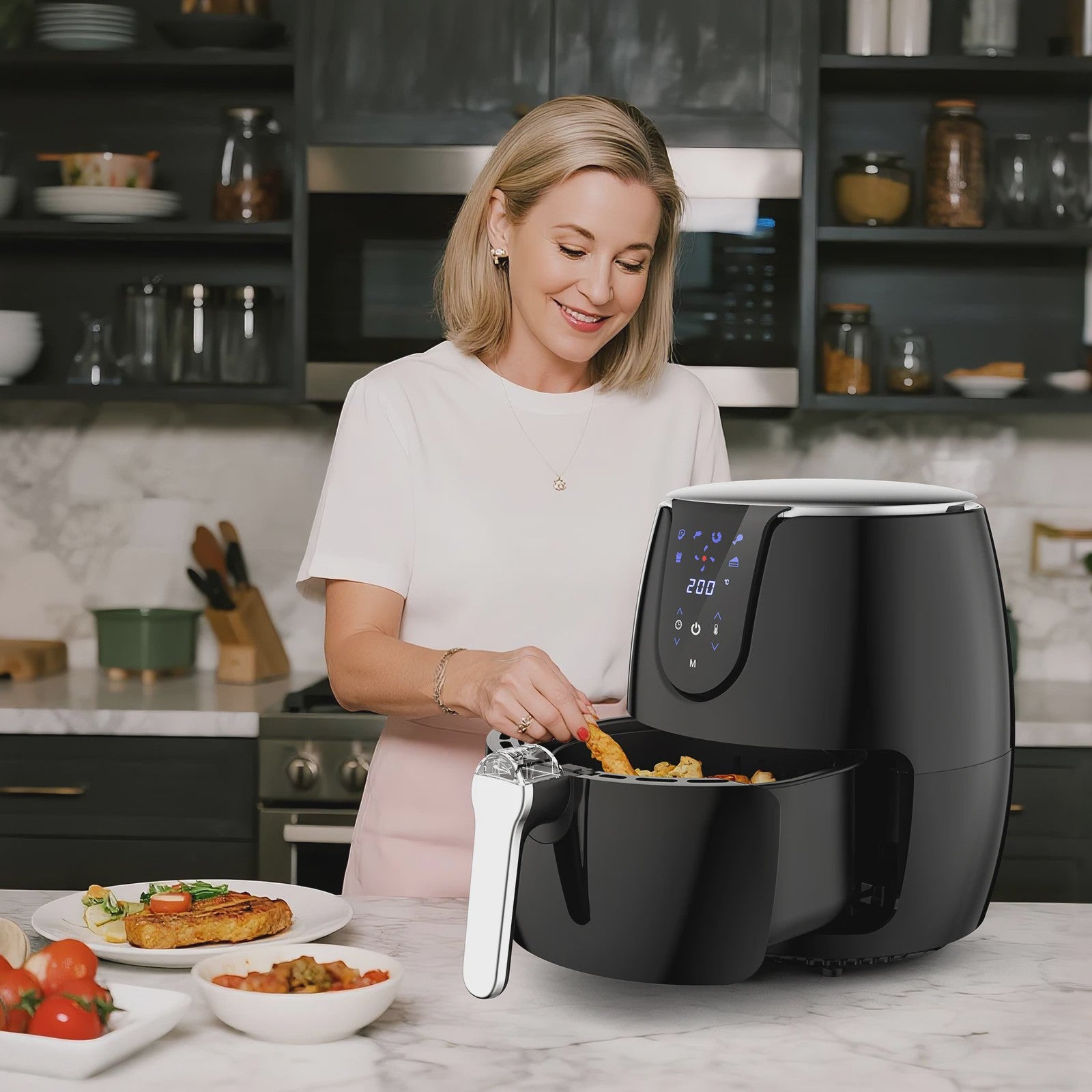 Airfryer 3.5L 1500W - 12 Programma's & Vaatwasserbestendig - Compact & Krachtig