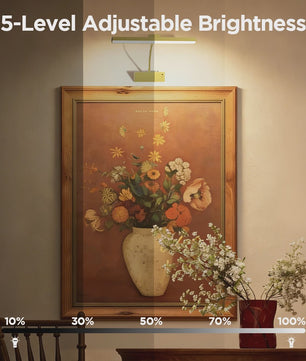 Gouden LED Wandlamp met Afstandsbediening - 3 Kleuren & Dimbaar